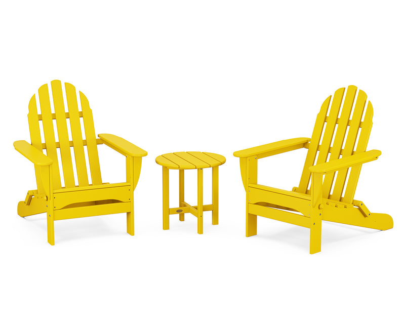 Classic 3 Piece Folding Adirondack Set - The Great Escape
