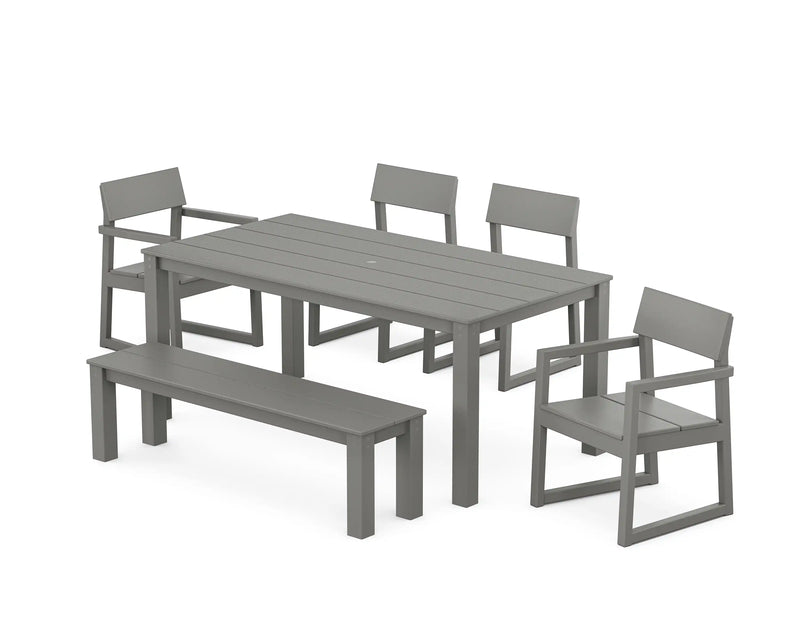Edge 6 Piece Dining Set W/ Bench - The Great Escape