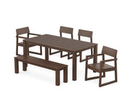 Edge 6 Piece Dining Set W/ Bench - The Great Escape