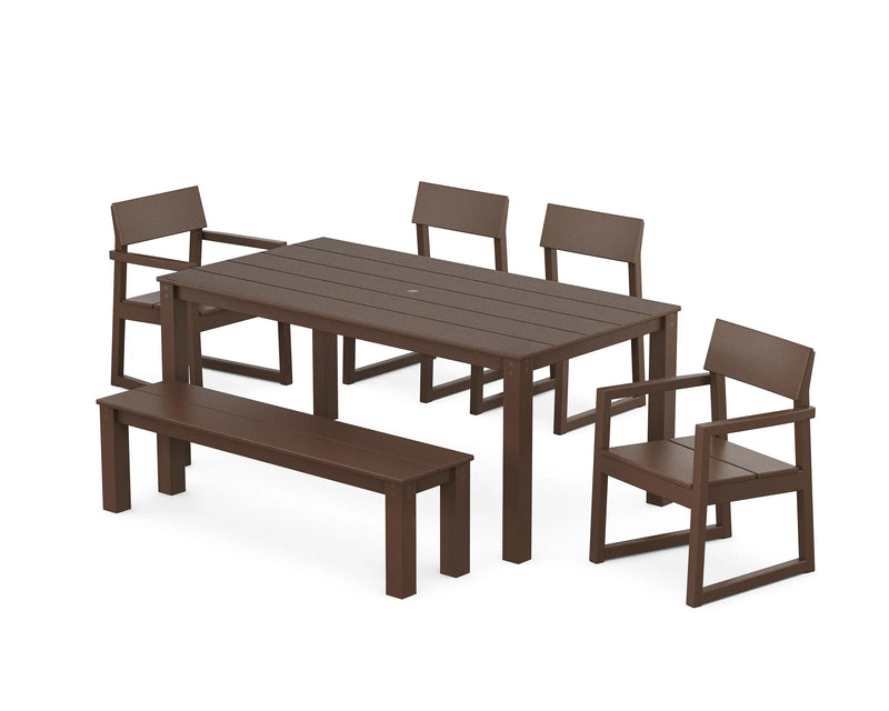 Edge 6 Piece Dining Set W/ Bench - The Great Escape