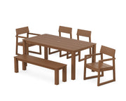 Edge 6 Piece Dining Set W/ Bench - The Great Escape