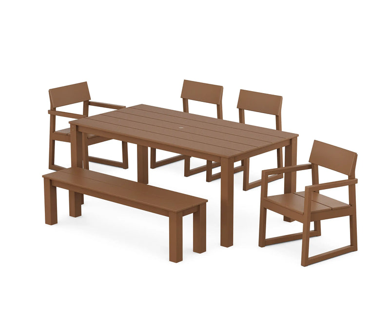 Edge 6 Piece Dining Set W/ Bench - The Great Escape