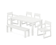 Edge 6 Piece Dining Set W/ Bench - The Great Escape