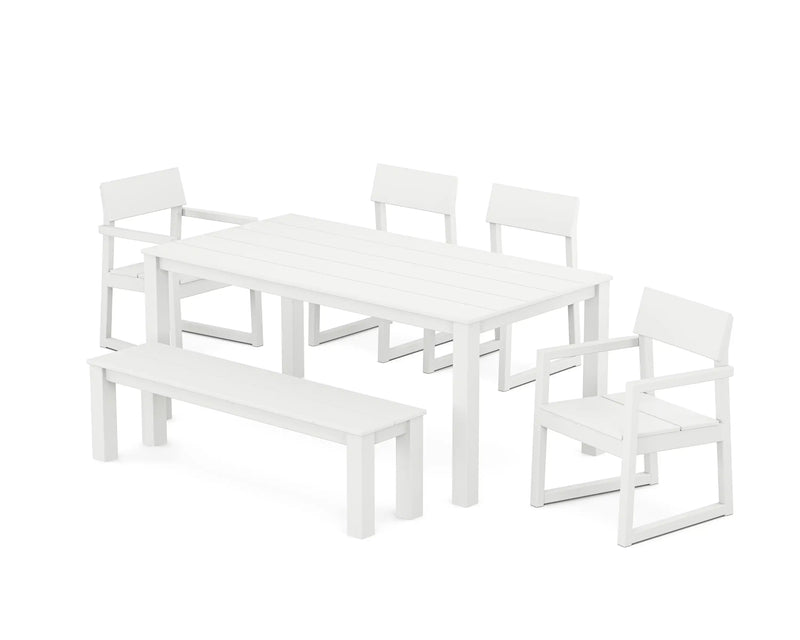 Edge 6 Piece Dining Set W/ Bench - The Great Escape