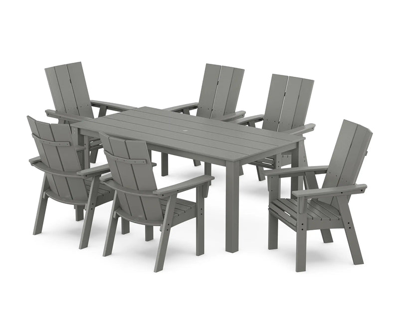 Modern Curveback 7 Piece Dining Set  - The Great Escape