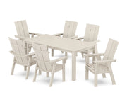 Modern Curveback 7 Piece Dining Set  - The Great Escape