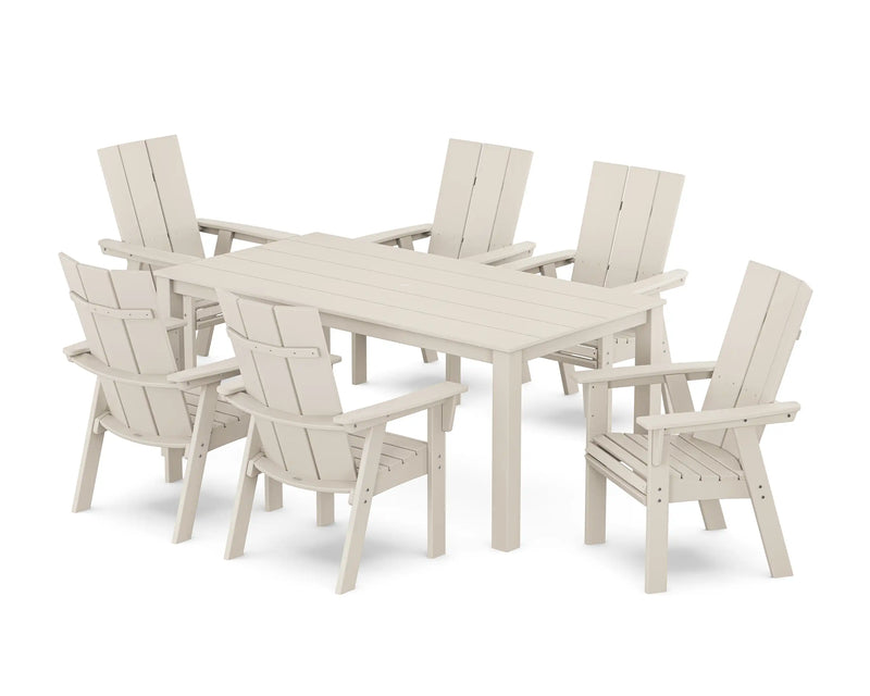 Modern Curveback 7 Piece Dining Set  - The Great Escape