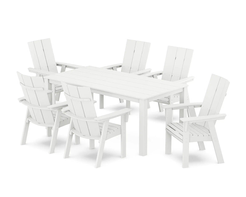 Modern Curveback 7 Piece Dining Set  - The Great Escape