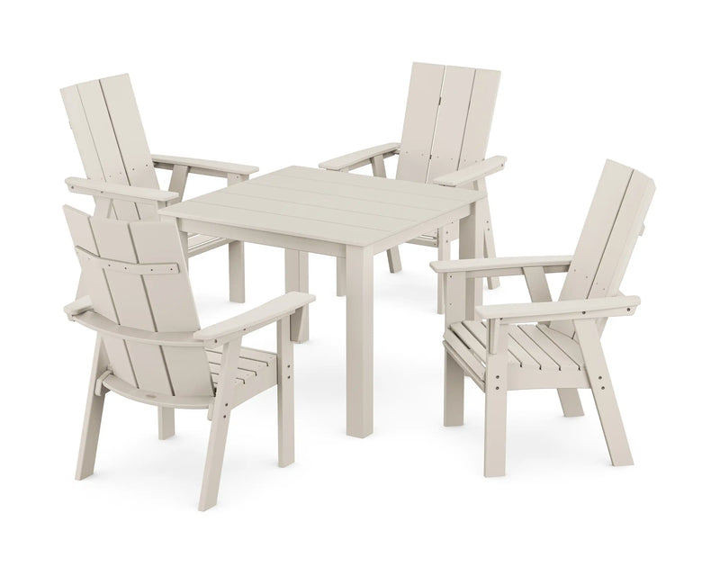 Modern Curveback 5 Piece Dining Set  - The Great Escape