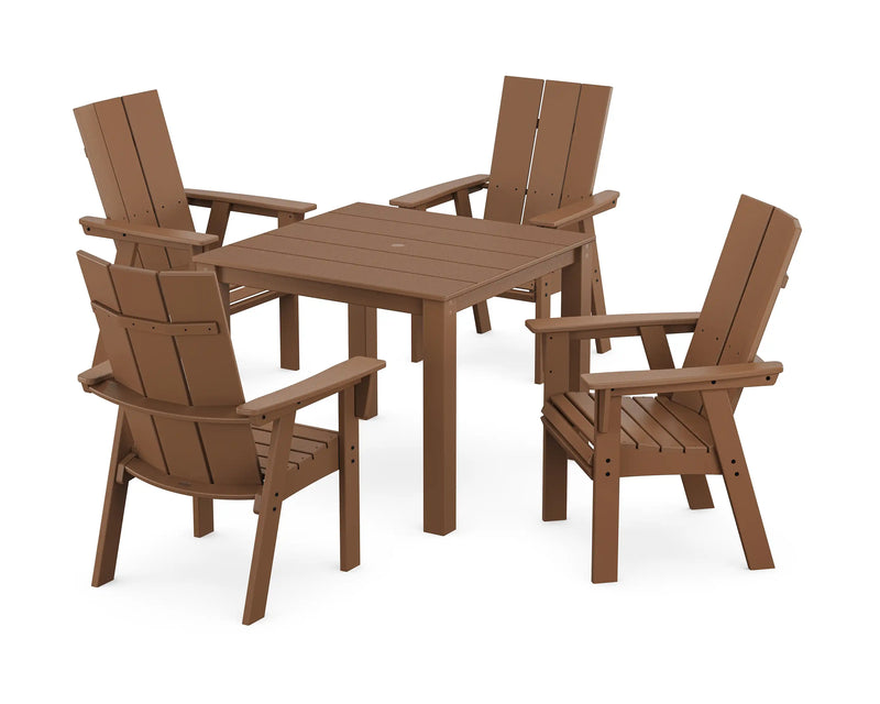 Modern Curveback 5 Piece Dining Set  - The Great Escape