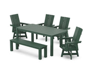 Modern Curveback 6 Piece Dining Set - The Great Escape