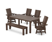 Modern Curveback 6 Piece Dining Set - The Great Escape