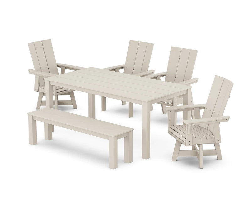 Modern Curveback 6 Piece Dining Set - The Great Escape
