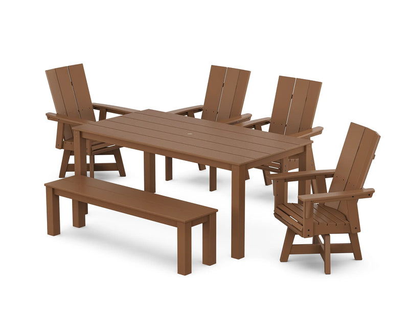 Modern Curveback 6 Piece Dining Set - The Great Escape