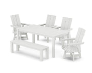Modern Curveback 6 Piece Dining Set - The Great Escape