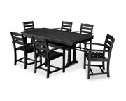Picture of La Casa Café 7 Piece Arm Chair Dining Set W/ Trestle Legs