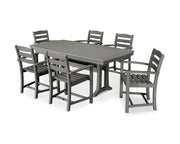 Picture of La Casa Café 7 Piece Arm Chair Dining Set W/ Trestle Legs