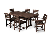 Picture of La Casa Café 7 Piece Arm Chair Dining Set W/ Trestle Legs
