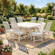 Vineyard 9 Piece Farmhouse Trestle Dining Set - The Great Escape