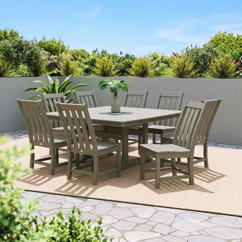 Vineyard 9 Piece Farmhouse Dining Set - The Great Escape