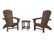 Nautical 3 Piece Curveback Adirondack Set - The Great Escape
