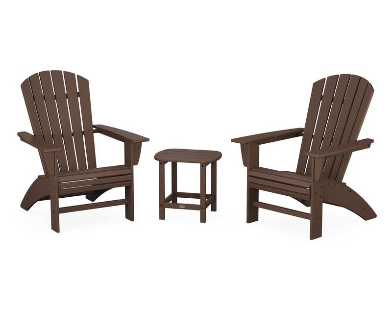Nautical 3 Piece Curveback Adirondack Set - The Great Escape
