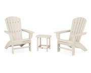 Nautical 3 Piece Curveback Adirondack Set - The Great Escape
