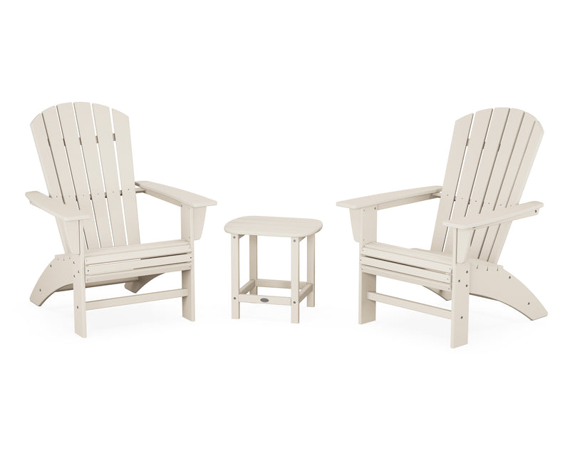 Nautical 3 Piece Curveback Adirondack Set - The Great Escape