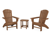 Nautical 3 Piece Curveback Adirondack Set - The Great Escape