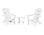Nautical 3 Piece Curveback Adirondack Set - The Great Escape
