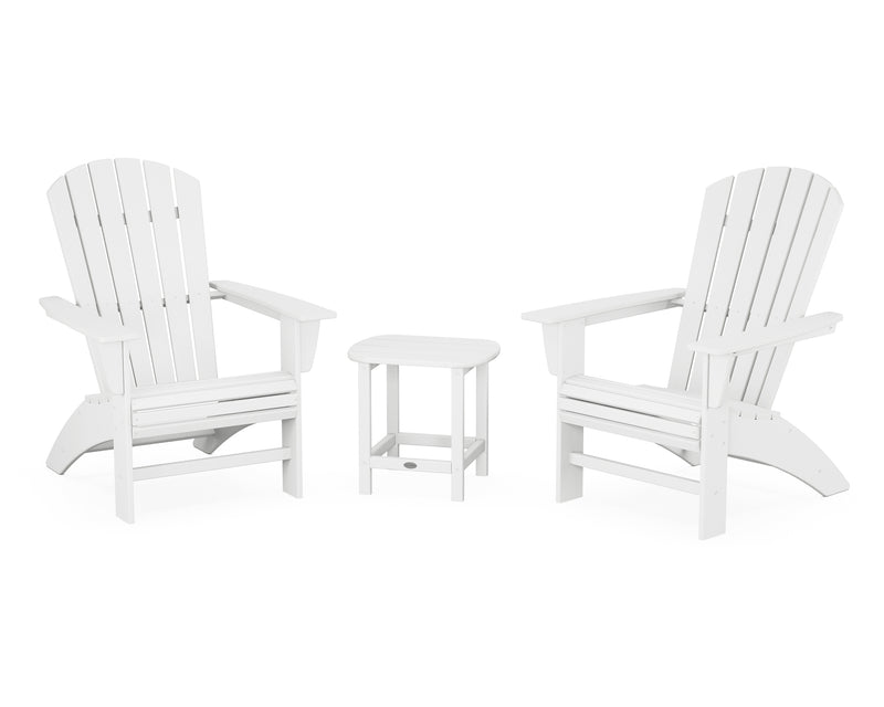 Nautical 3 Piece Curveback Adirondack Set - The Great Escape