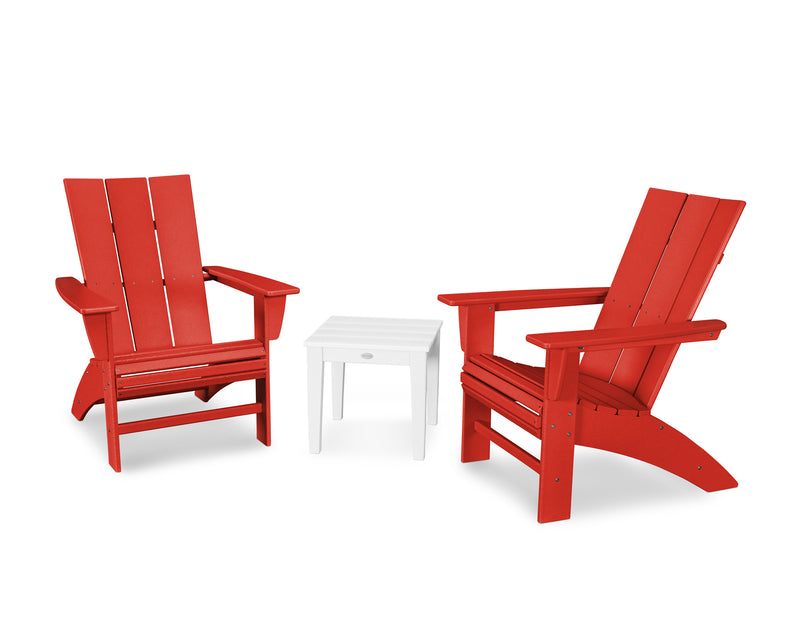 Modern 3 Piece Curveback Adirondack Set - The Great Escape