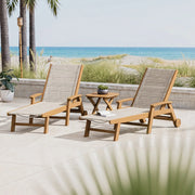 Coastal Sling 3 Piece Chaise Lounge W/ Wheels Set - The Great Escape