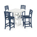 Picture of La Casa Café 5PC Farmhouse Trestle Bar Set