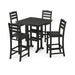 Picture of La Casa Café 5PC Farmhouse Trestle Bar Set