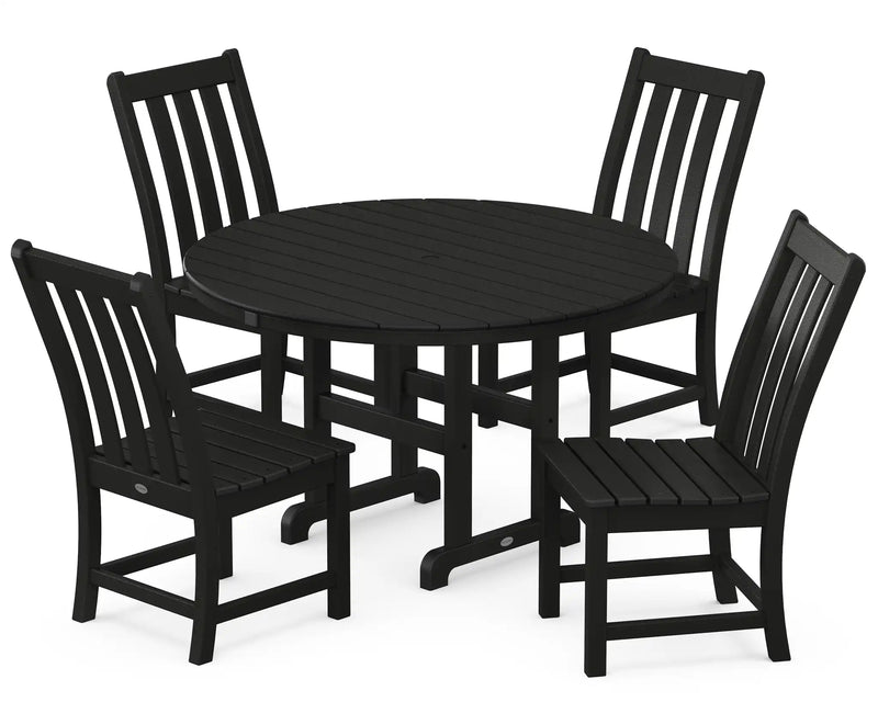 Picture of Vineyard 5 Piece Round Farmhouse Side Chair Dining Set