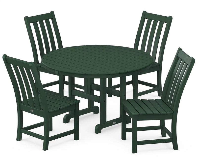 Picture of Vineyard 5 Piece Round Farmhouse Side Chair Dining Set