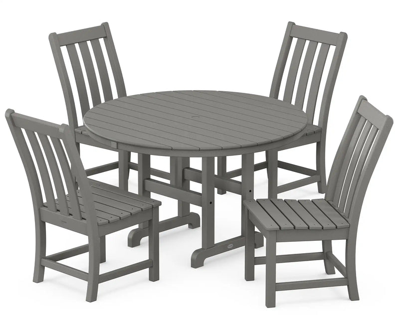 Picture of Vineyard 5 Piece Round Farmhouse Side Chair Dining Set