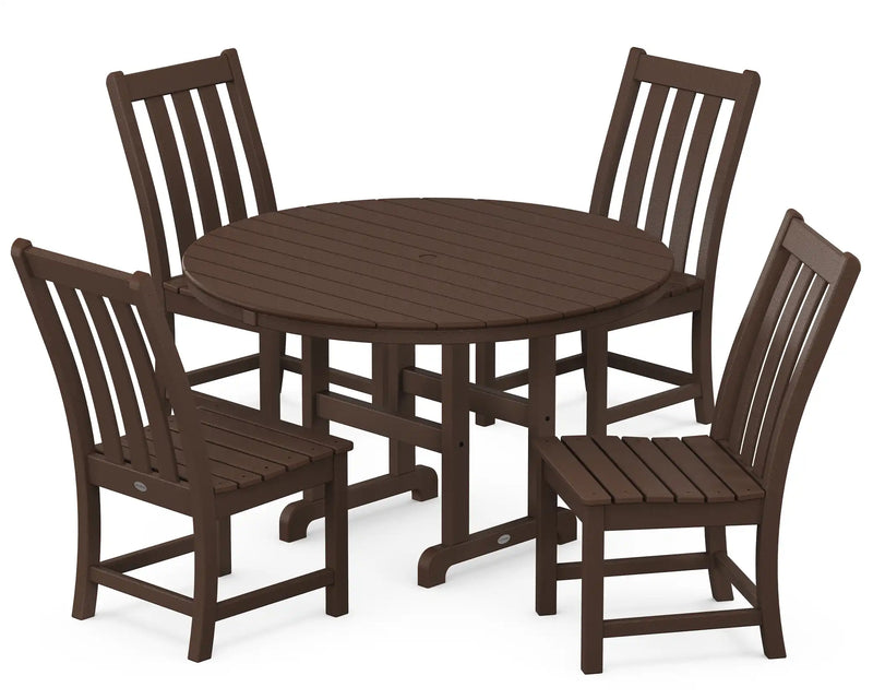 Picture of Vineyard 5 Piece Round Farmhouse Side Chair Dining Set