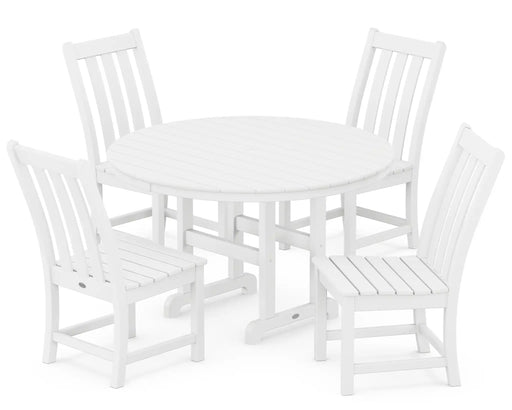 Picture of Vineyard 5 Piece Round Farmhouse Side Chair Dining Set