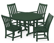 Vineyard 5 Piece Round Farmhouse Dining Set - The Great Escape