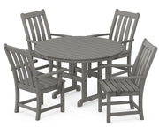 Vineyard 5 Piece Round Farmhouse Dining Set - The Great Escape