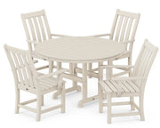 Vineyard 5 Piece Round Farmhouse Dining Set - The Great Escape