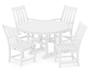 Vineyard 5 Piece Round Farmhouse Dining Set - The Great Escape