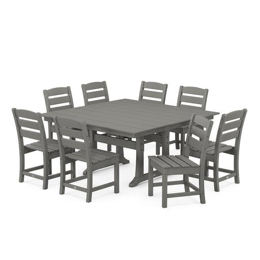 Picture of Lakeside 9 Piece Farmhouse Dining Set in Slate Grey