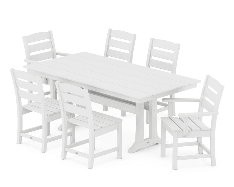 Lakeside 7 Piece Farmhouse Dining Set - The Great Escape