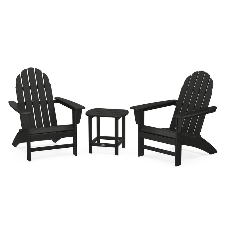 Vineyard Adirondacks 3 Piece Group in Black