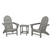 Vineyard Adirondacks 3 Piece Group in Slate Grey