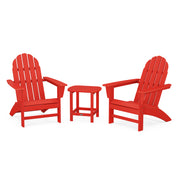 Vineyard Adirondacks 3 Piece Group in Sunset Red