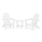 Vineyard Adirondacks 3 Piece Group in White
